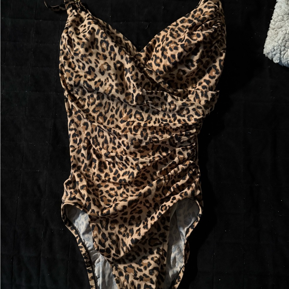 Aqua Green Leopard Print Swimwear